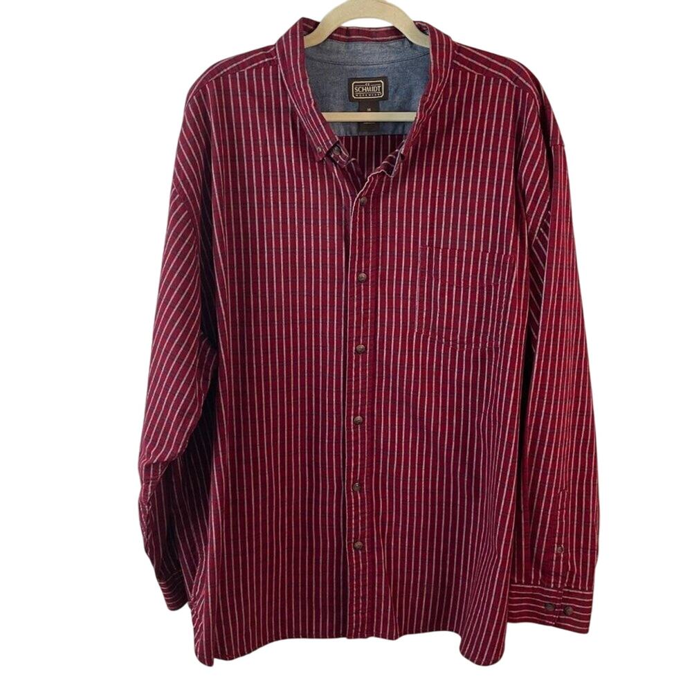 C.E. Schmidt Workwear Red Plaid Men’s Shirt Size 3X